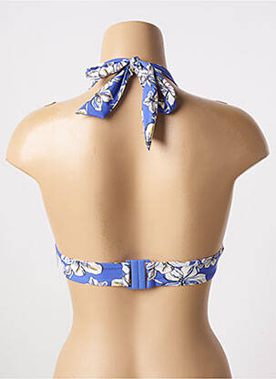 Haut de maillot de bain bretelles élastiquées haut soutien-gorge push-up bleu AUBADE femme
