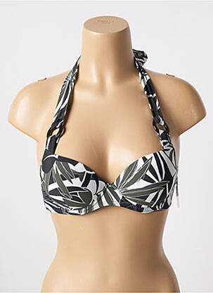 Haut de maillot de bain bretelles élastiquées haut soutien-gorge push-up vert AUBADE femme