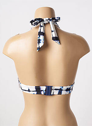 Haut de maillot de bain bretelles élastiquées haut soutien-gorge push-up bleu AUBADE femme