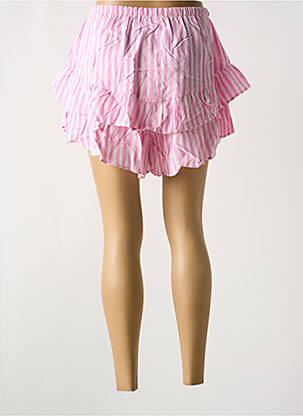 Jupe short taille élastique rose MC LORENE femme