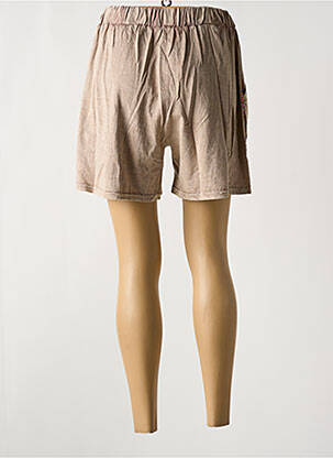 Short taille élastique marron GOLD SILVER femme