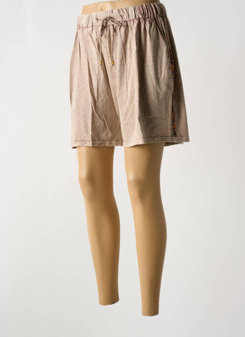 Short marron GOLD SILVER pour femme