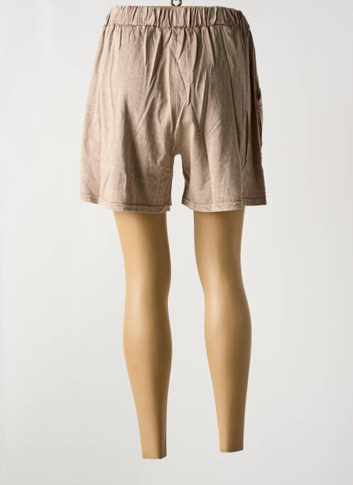 Short marron GOLD SILVER femme