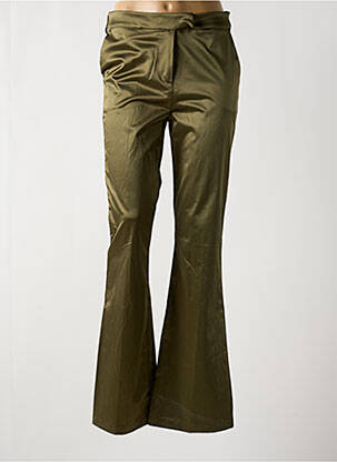 Pantalon flare stretch taille normale vert LAUREN VIDAL femme