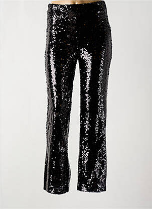 Pantalon droit taille haute taille haute noir EXQUISS'S femme