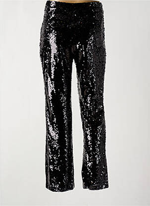 Pantalon droit taille haute taille haute noir EXQUISS'S femme