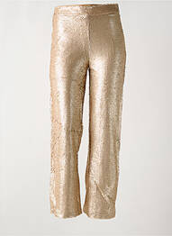 Pantalon droit taille haute taille haute beige EXQUISS'S femme