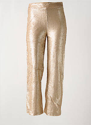 Pantalon droit taille haute taille haute beige EXQUISS'S femme