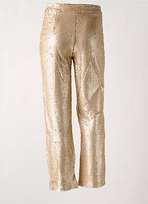Pantalon droit taille haute taille haute beige EXQUISS'S femme