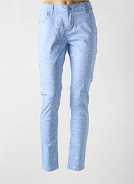 Pantalon slim tissage popeline taille normale bleu SOO femme