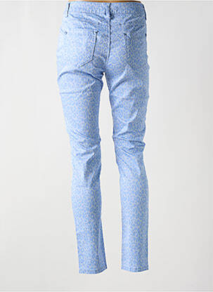 Pantalon slim tissage popeline taille normale bleu SOO femme