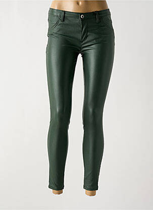 Pantalon 7/8 stretch taille normale vert R JEANS femme