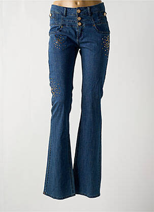 Jean coupe flare stretch taille normale bleu LESLIE femme
