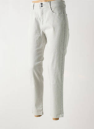 Jeans coupe slim stretch taille haute vert ANA SOUSA femme