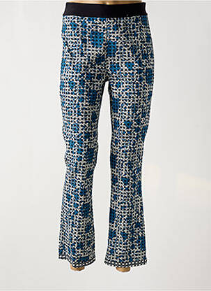 Pantalon 7/8 taille haute taille haute bleu SAVE THE QUEEN femme