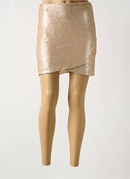 Jupe courte taille haute beige EXQUISS'S femme