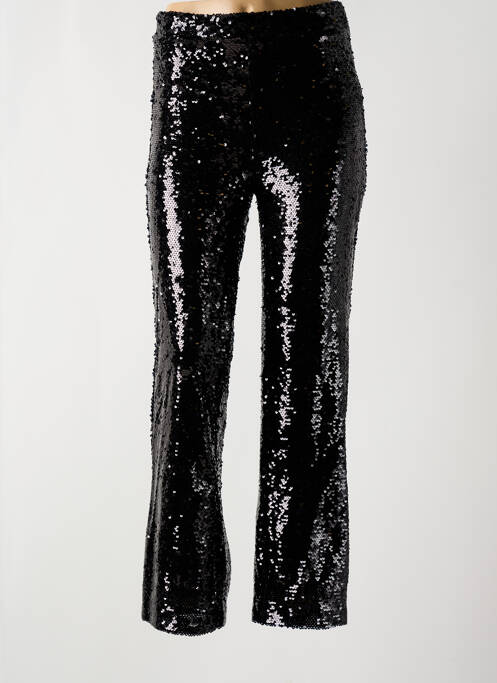 Pantalon droit taille haute taille haute noir EXQUISS'S femme