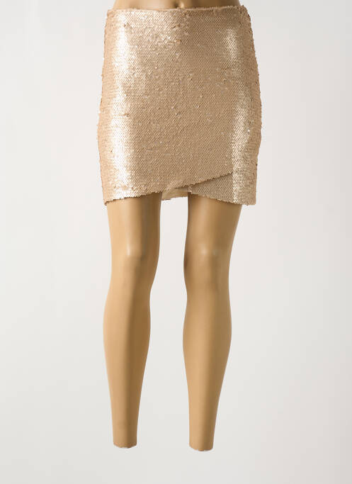 Jupe courte taille haute beige EXQUISS'S femme