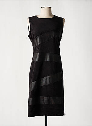 Robe mi-longue sans manche sans manche noir MISS TIC femme