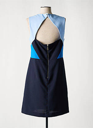 Robe courte sans manche sans manche bleu LESLIE femme