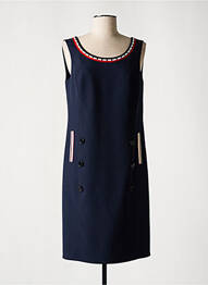Robe mi-longue sans manche sans manche bleu LESLIE femme