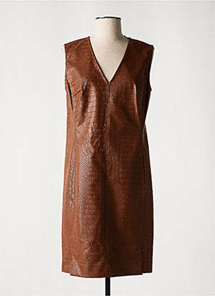 Robe courte sans manche sans manche marron ANA SOUSA femme