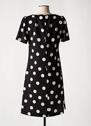 Robe courte fermeture zippée au dos manches courtes noir RINASCIMENTO femme