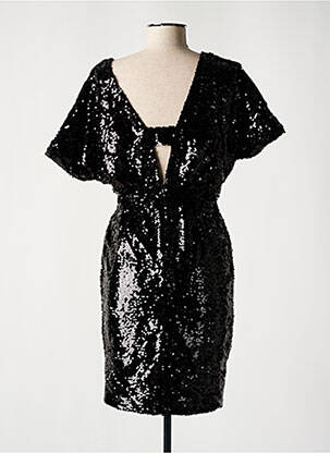 Robe mi-longue manches courtes manches courtes noir EXQUISS'S femme