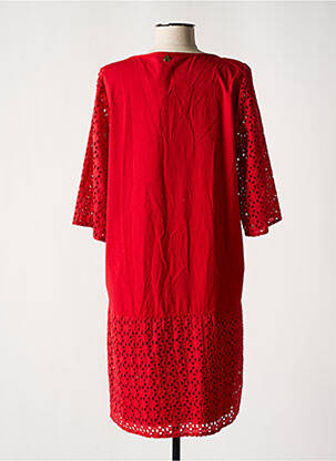 Robe courte manches 3/4 manches 3/4 rouge NANA NUCCI femme