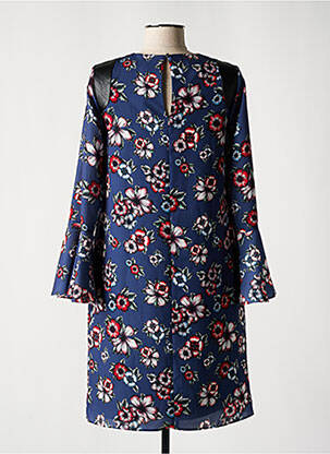 Robe courte coupe fluide manches longues bleu ANA SOUSA femme