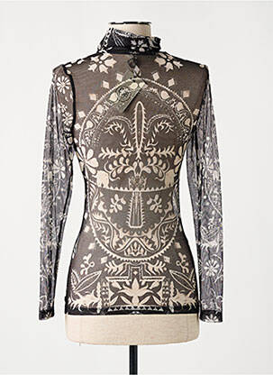 Sous-pull imprimé fantaisie manches longues noir BSB femme