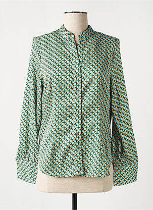 Chemisier coupe cintrée manches longues vert JUS D'ORANGE femme