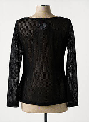 Top col rond manches longues noir LO! LES FILLES femme