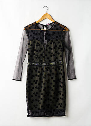 Robe mi-longue manches longues manches longues noir ANA SOUSA femme