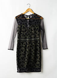 Robe mi-longue manches longues manches longues noir ANA SOUSA femme