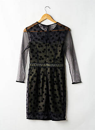 Robe mi-longue manches longues manches longues noir ANA SOUSA femme