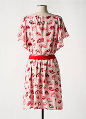 Robe courte rose TEMPERATURA pour femme seconde vue