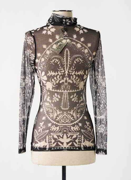 Sous-pull imprimé fantaisie manches longues noir BSB femme