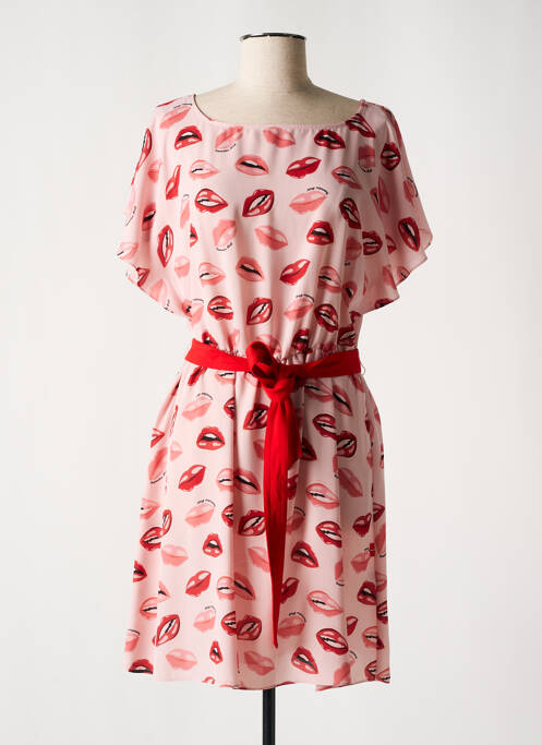 Robe courte rose TEMPERATURA pour femme