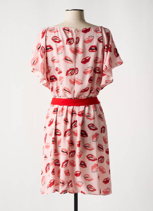 Robe courte rose TEMPERATURA pour femme