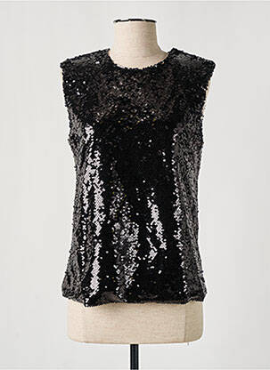 Top sans manche sans manche noir EXQUISS'S femme