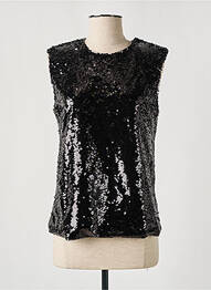Top sans manche sans manche noir EXQUISS'S femme