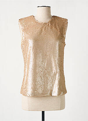 Top sans manche sans manche beige EXQUISS'S femme