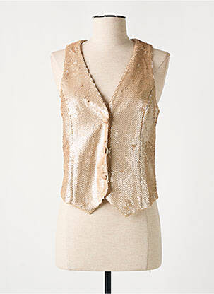Gilet sans manche coupe cintrée beige EXQUISS'S femme