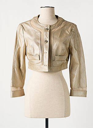 Veste simili cuir coupe cintrée beige EDAS femme