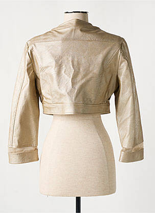 Veste simili cuir coupe cintrée beige EDAS femme