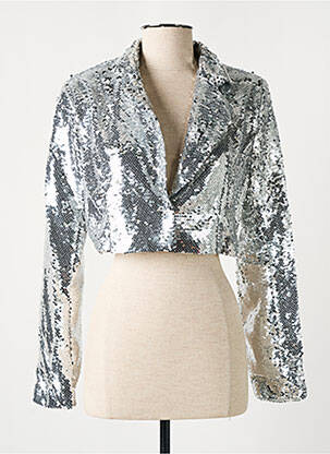Blazer coupe cintrée argent EXQUISS'S femme