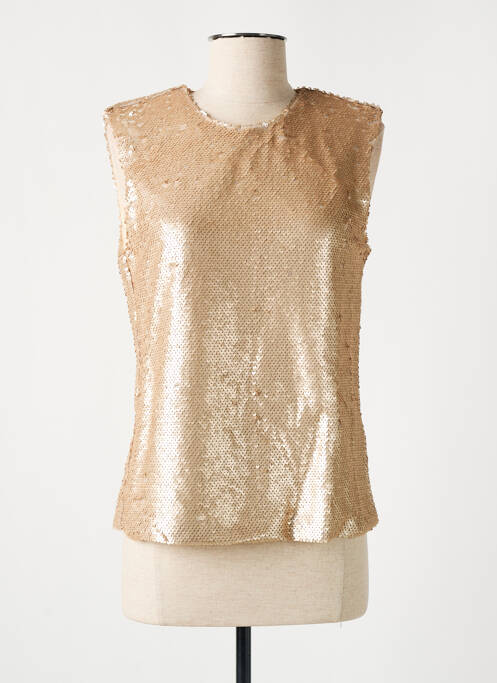 Top sans manche sans manche beige EXQUISS'S femme