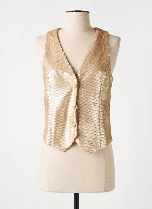 Gilet sans manche coupe cintrée beige EXQUISS'S femme