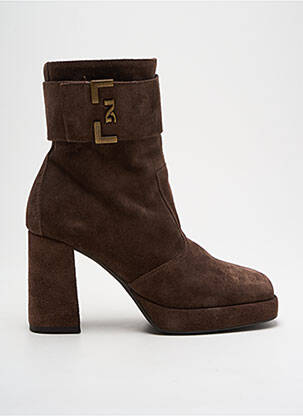 Bottines/boots nubuck talon de 7 à 9cm marron NERO GIARDINI femme